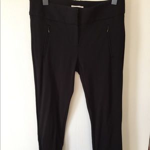 Black, fitted work trouser